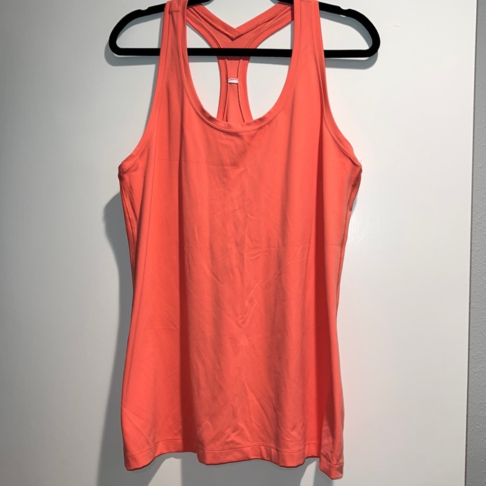 👋🏾 LULULEMON SALMON PINK TANK NO SIZE TANK P2P 14" FLAT